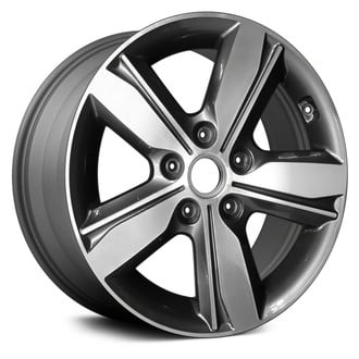 Replace® - 5-Spoke Machined and Medium Charcoal 16x6.5 Alloy Factory Wheel - Remanufactured