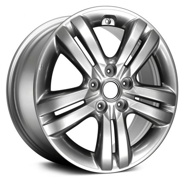Replace® - 17 x 6.5 Double 5-Spoke Hyper Silver Alloy Factory Wheel (Remanufactured)