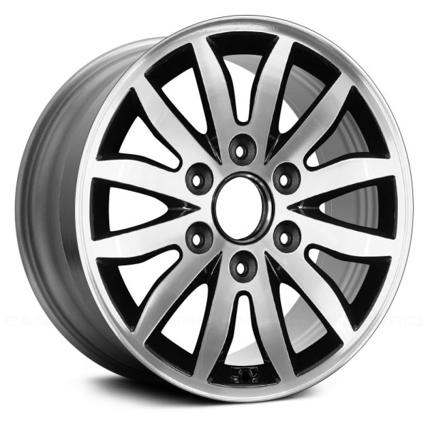 Replace® - 17 x 6.5 6 V-Spoke Black Alloy Factory Wheel (Remanufactured)