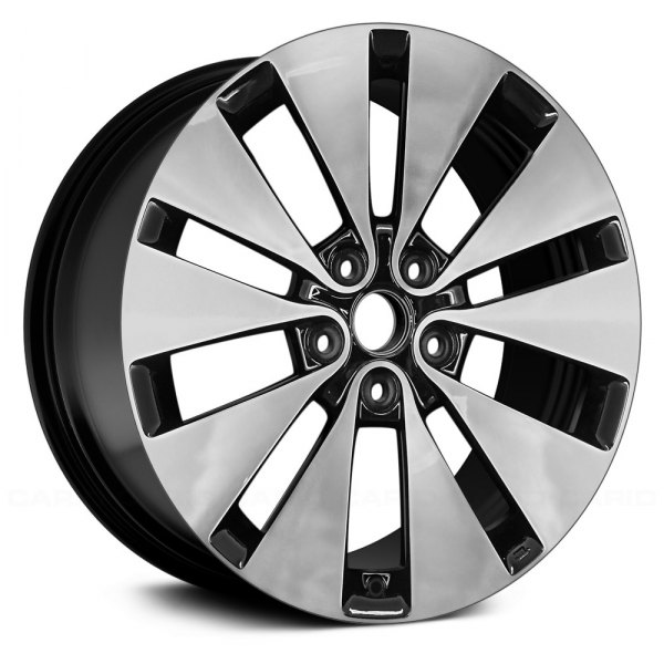 Replace® - 18 x 7.5 10-Slot Black with Machined Face Alloy Factory Wheel (Replica)