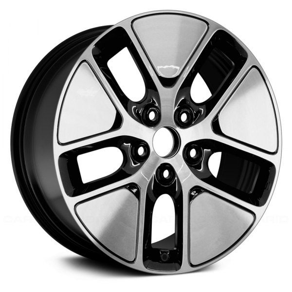 Replace® - 17 x 6.5 5-Slot Machined and Black Alloy Factory Wheel (Remanufactured)
