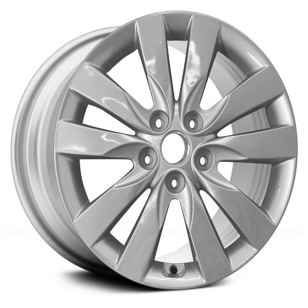 Replace® - 17 x 7 5 V-Spoke Bright Sparkle Silver Alloy Factory Wheel (Remanufactured)