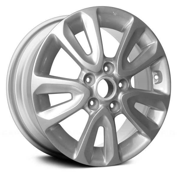 Replace® - 16 x 6.5 5 V-Spoke Bright Silver Metallic Alloy Factory Wheel (Remanufactured)