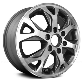 Replace® - 6 Y-Spoke Medium Charcoal with Machined Face 17x6.5 Alloy Factory Wheel - Remanufactured