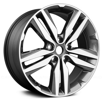 Replace® - Double 5-Spoke Dark Charcoal Metallic with Machined Face 18x7.5 Alloy Factory Wheel - Remanufactured