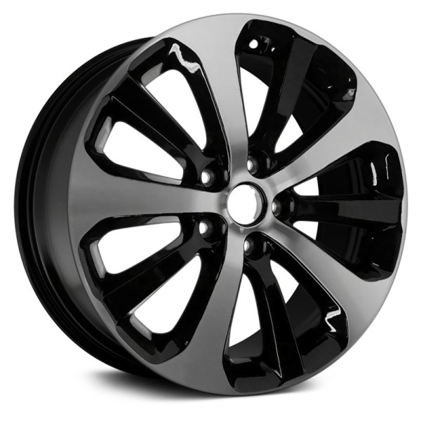 Replace® - 18 x 7.5 10 Alternating-Spoke Black with Machined Face Alloy Factory Wheel (Remanufactured)