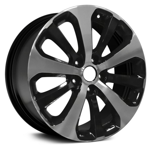 Replace® - 18 x 7.5 10 Alternating-Spoke Black with Machined Face Alloy Factory Wheel (Remanufactured)