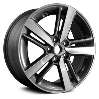 Replace® - Double 5-Spoke Dark Charcoal with Machined Face 17x7 Alloy Factory Wheel - Remanufactured