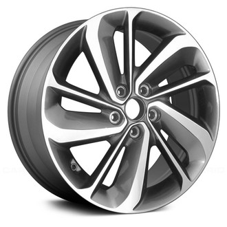 Replace® - 10 Spiral-Spoke Medium Charcoal with Machined Face 18x7.5 Alloy Factory Wheel - Remanufactured