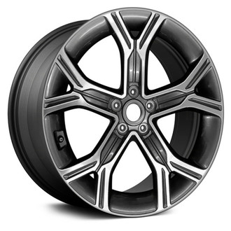 Replace® - 5 Y-Spoke Dark Charcoal Metallic with Machined Face 19x8 Alloy Factory Wheel - Remanufactured
