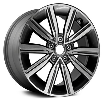 Replace® - 5 V-Spoke Dark Charcoal Metallic with Machined Face 17x7 Alloy Factory Wheel - Remanufactured