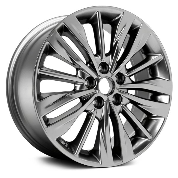 Replace® - 18 x 7.5 5 W-Spoke Deep Black Smoked Hyper Silver Alloy Factory Wheel (Remanufactured)