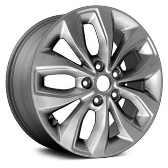 Replace® - 5 V-Spoke Machined and Medium Charcoal Metallic 17x6.5 Alloy Factory Wheel - Remanufactured