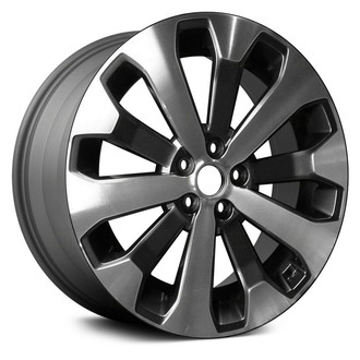 Replace® - 20-Spoke Machined and Medium Charcoal Metallic 20x7.5 Alloy Factory Wheel - Remanufactured