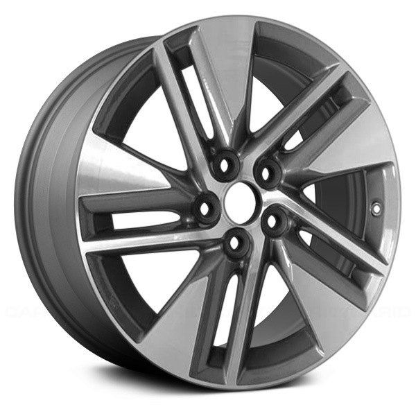 Replace® - 16 x 6.5 5 Double Spiral-Spoke Charcoal with Machined Accents Alloy Factory Wheel (Remanufactured)