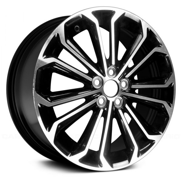 Replace® - 17 x 7 7 V-Spoke Black with Machined Face Alloy Factory Wheel (Remanufactured)