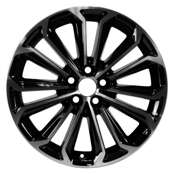 Replace® - 17 x 7 7 V-Spoke Machined and Black Alloy Factory Wheel (Factory Take Off)