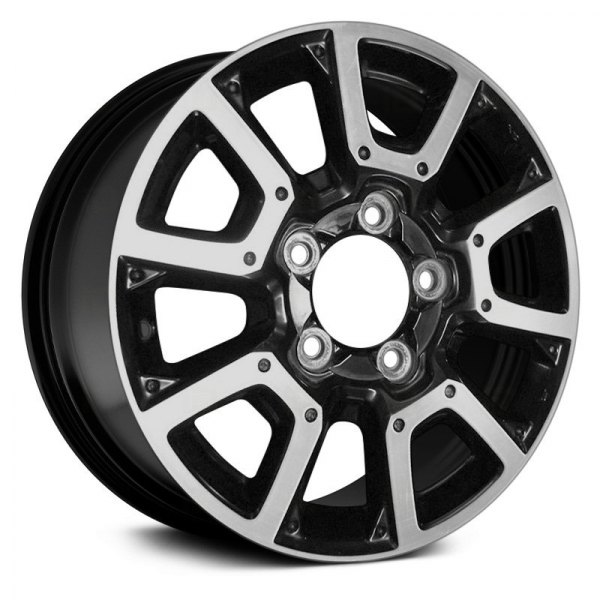 Replace® - 18 x 8 5 V-Spoke Black with Machined Accents Alloy Factory Wheel (Remanufactured)