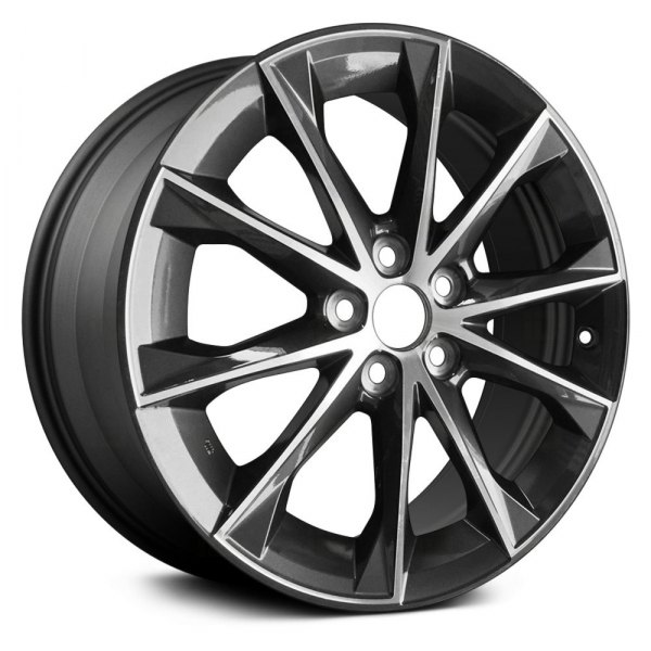 Replace® - 18 x 7.5 5 V-Spoke Charcoal with Machined Accents Alloy Factory Wheel (Replica)
