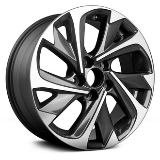 Replace® - 10 Spiral-Spoke Gloss Black with Machined Accents 17x7 Alloy Factory Wheel - Remanufactured
