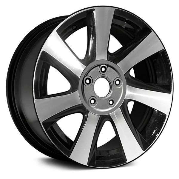Replace® - 17 x 7 7 Spiral-Spoke Black with Machined Face Alloy Factory Wheel (Remanufactured)