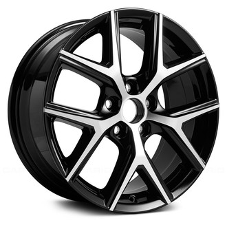 Replace® - 5 Y-Spoke Black with Machined Face 18x7.5 Alloy Factory Wheel - Remanufactured