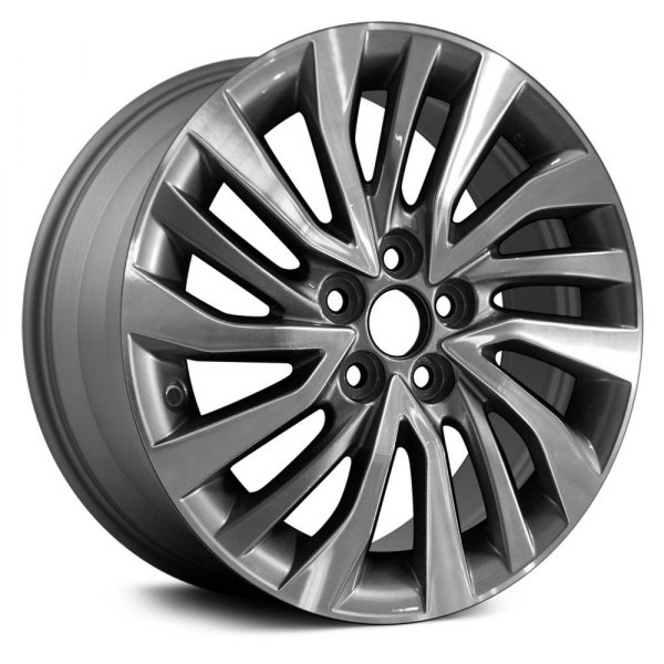 Replace® - 16 x 6.5 15 Spiral-Spoke Gray with Machined Accents Alloy Factory Wheel (Replica)