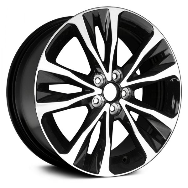 Replace® - 17 x 7 Double 5-Spoke Black with Machined Face Alloy Factory Wheel (Replica)