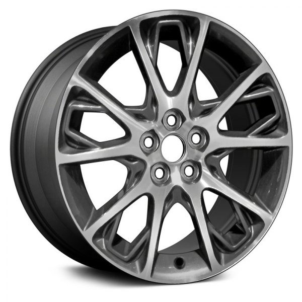 Replace® - 17 x 7 Multi 5-Spoke Machined Dark Charcoal Metallic Alloy Factory Wheel (Factory Take Off)