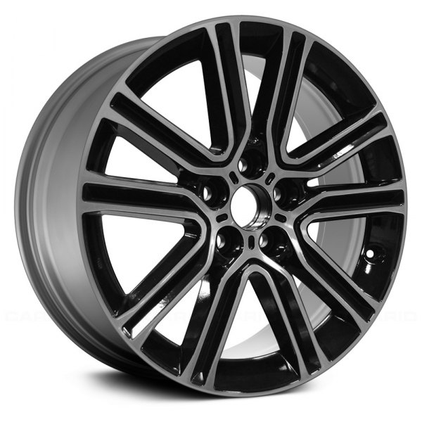 Replace® - 18 x 7.5 5 Double V-Spoke Black with Machined Face Alloy Factory Wheel (Remanufactured)