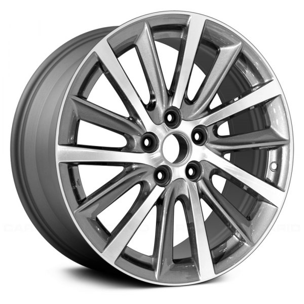 Replace® - 18 x 7.5 14 Turbine-Spoke Medium Charcoal with Machined Face Alloy Factory Wheel (Remanufactured)