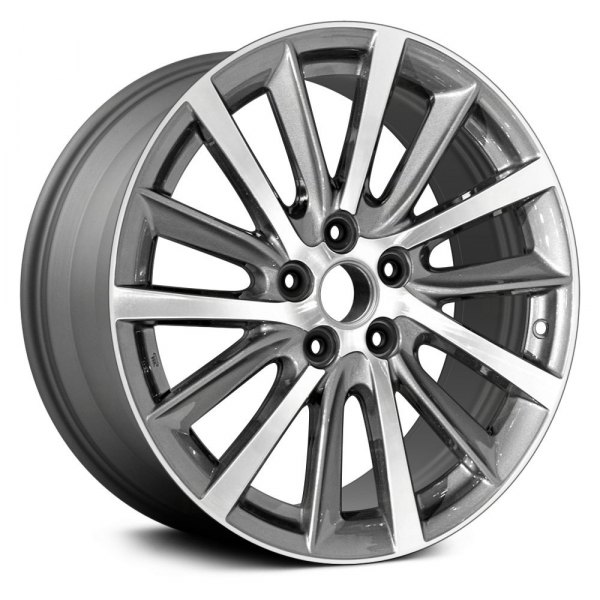 Replace® - 18 x 7.5 14 Turbine-Spoke Medium Charcoal with Machined Face Alloy Factory Wheel (Replica)