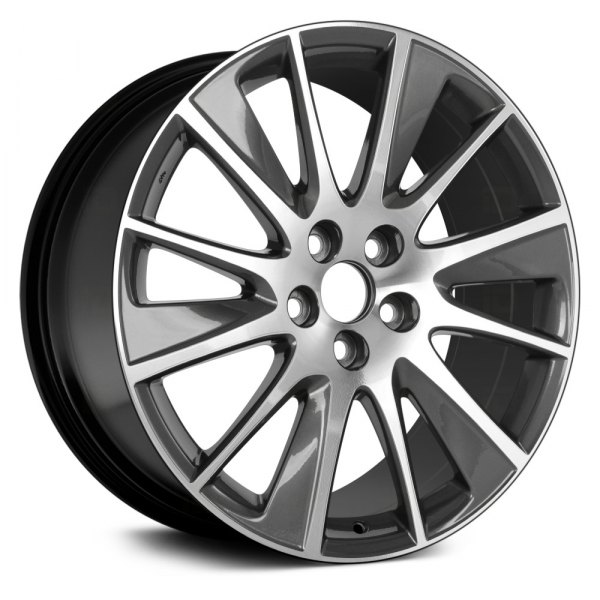 Replace® - 19 x 7.5 12 Turbine-Spoke Black with Machined Face Alloy Factory Wheel (Remanufactured)