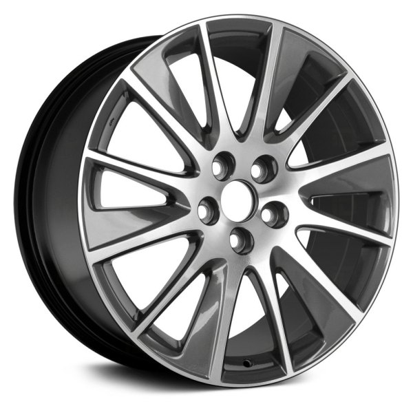 Replace® - 19 x 7.5 12 Turbine-Spoke Black with Machined Face Alloy Factory Wheel (Replica)