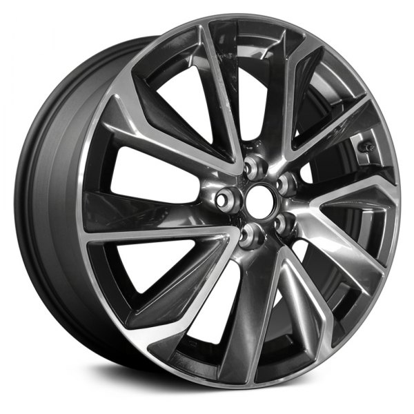 Replace® - 18 x 8 5 V-Spoke Dark Charcoal Metallic with Machined Face Alloy Factory Wheel (Remanufactured)
