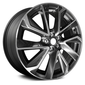 Replace® - 5 V-Spoke Dark Charcoal Metallic with Machined Face 18x8 Alloy Factory Wheel - Remanufactured