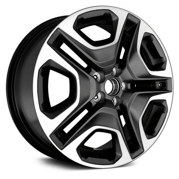 Replace® - 19 x 7.5 5 V-Spoke Black with Machined Face Alloy Factory Wheel (Remanufactured)
