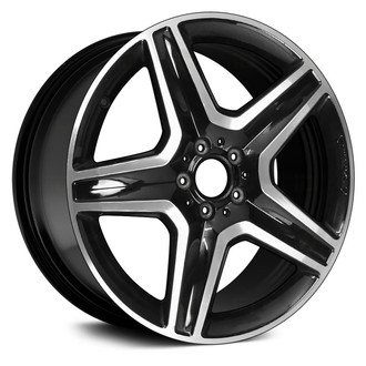Replace® - 5-Spoke Gloss Black with Machined Accents 20x9 Alloy Factory Wheel - Remanufactured