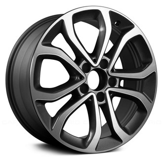 Replace® - Double 5-Spoke Charcoal with Machined Face 17x7 Alloy Factory Wheel - Remanufactured