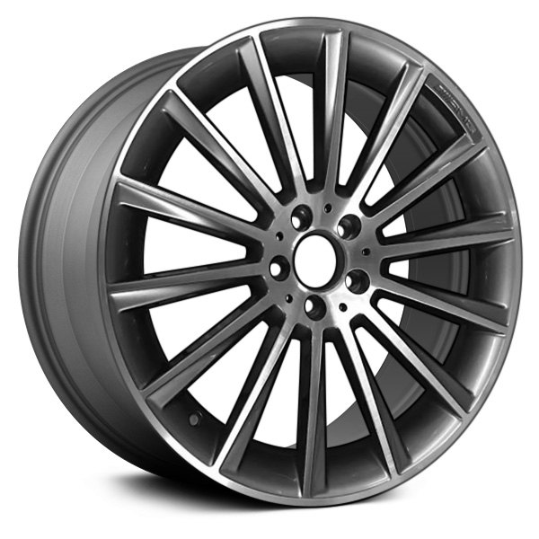 Replace® - 19 x 7.5 14-Spoke Machined and Medium Charcoal Metallic Alloy Factory Wheel (Factory Take Off)