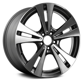 Replace® - Double 5-Spoke Machined and Medium Charcoal Metallic 19x7.5 Alloy Factory Wheel - Remanufactured