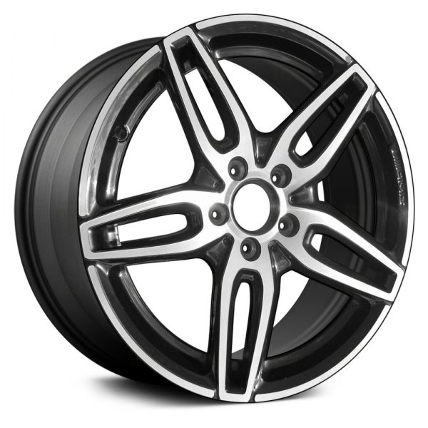 Replace® - 19 x 8 Double 5-Spoke Charcoal Silver with Machined Accents Alloy Factory Wheel (Remanufactured)