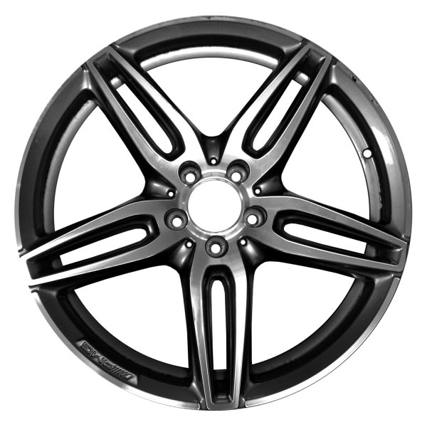 Replace® - 19 x 9 Double 5-Spoke Black with Machined Face Alloy Factory Wheel (Remanufactured)
