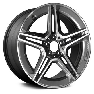 Replace® - Double 5-Spoke Machined and Dark Charcoal 19x8 Alloy Factory Wheel - Remanufactured