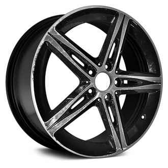 Replace® - 5 Split-Spoke Machined Gloss Black 18x7.5 Alloy Factory Wheel - Remanufactured
