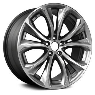 Replace® - Double 5-Spoke Machined and Medium Charcoal Silver 20x11 Alloy Factory Wheel - Remanufactured