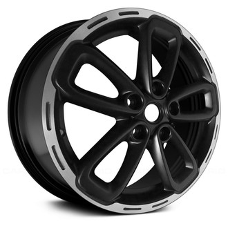 Replace® - Double 5-Spoke Black 17x7 Alloy Factory Wheel - Remanufactured
