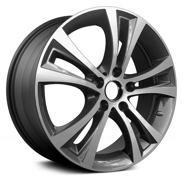 Replace® - 18 x 7.5 Double 5-Spoke Dark Charcoal Metallic with Machined Face Alloy Factory Wheel (Remanufactured)