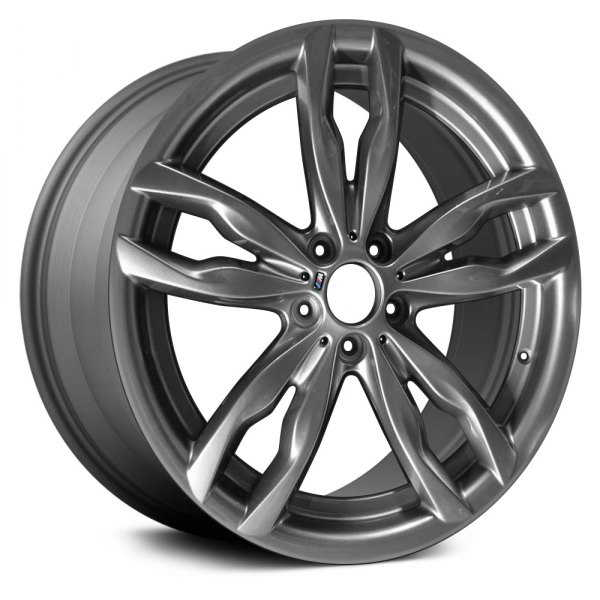 Replace® - 20 x 9 Double 5-Spoke Machined and Medium Charcoal Metallic Alloy Factory Wheel (Remanufactured)