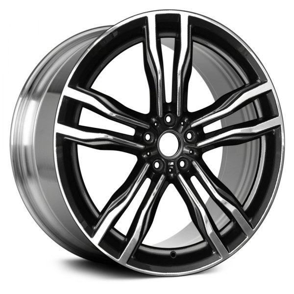 Replace® - 21 x 10 Double 5-Spoke Polished and Dark Charcoal Metallic Alloy Factory Wheel (Remanufactured)